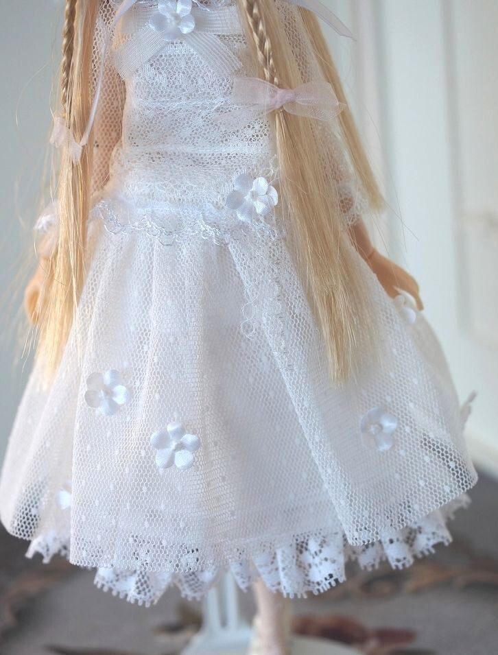ジェニーサイズ 白い小花のセパレートドレス_画像4