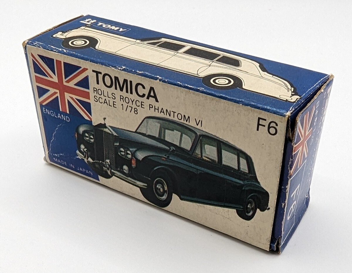 トミカ 外国車シリーズ F6-1-12 ロールスロイス ファントムⅥ 金メッキ T.F.C.限定 青箱 日本製 TOMICA 入手難易度C_画像7