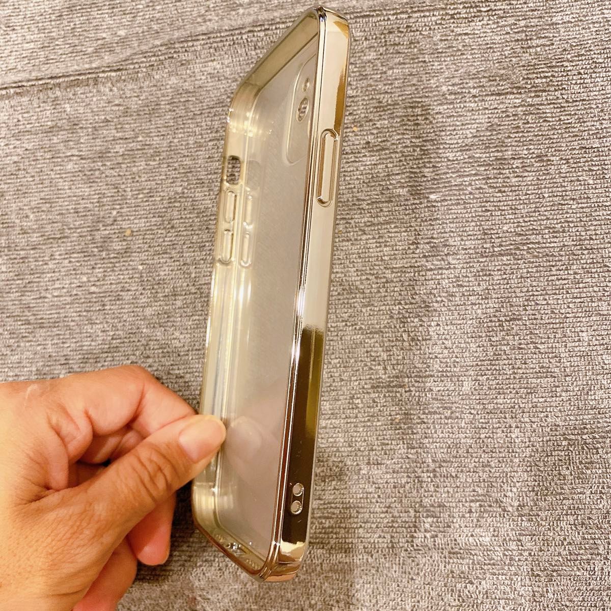 iPhone12 ケース スマホケース 薄型 TPU 軽量 変形防止 シルバー