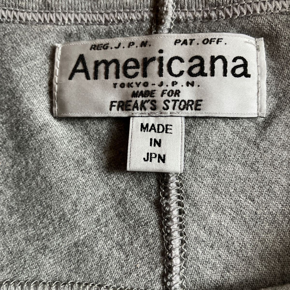 【Americana FREAK'S STORE】 半袖Tシャツ カレッジ風 グレー コットンの画像7