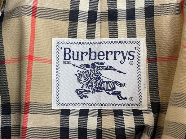 r2_3028ｗ 極美品 BURBERRY バーバリー レディース ロングトレンチコート 白タグ ノバチェック 綿100％ C-TK83 サイズ9AB2の画像4