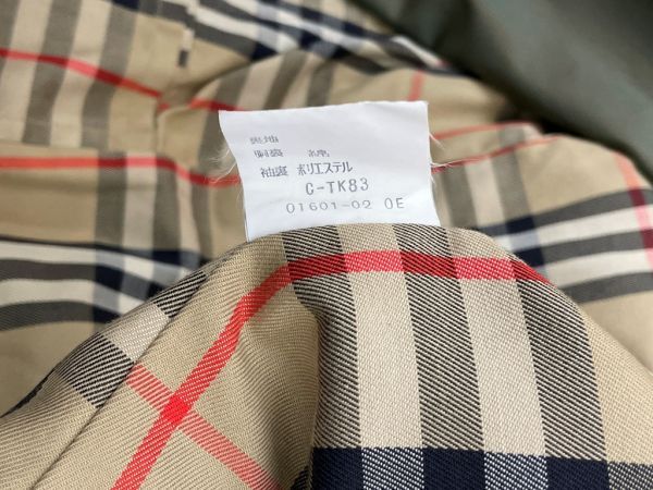 r2_3028ｗ 極美品 BURBERRY バーバリー レディース ロングトレンチコート 白タグ ノバチェック 綿100％ C-TK83 サイズ9AB2の画像6