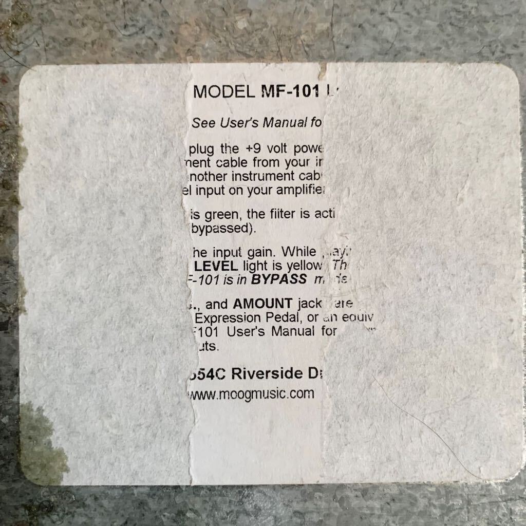  редкость эффектор рабочий товар MOOG inc. moogerfooger LOW PASS FILTER MF-101 Moug DTM low Pas фильтр expression педаль приложен 