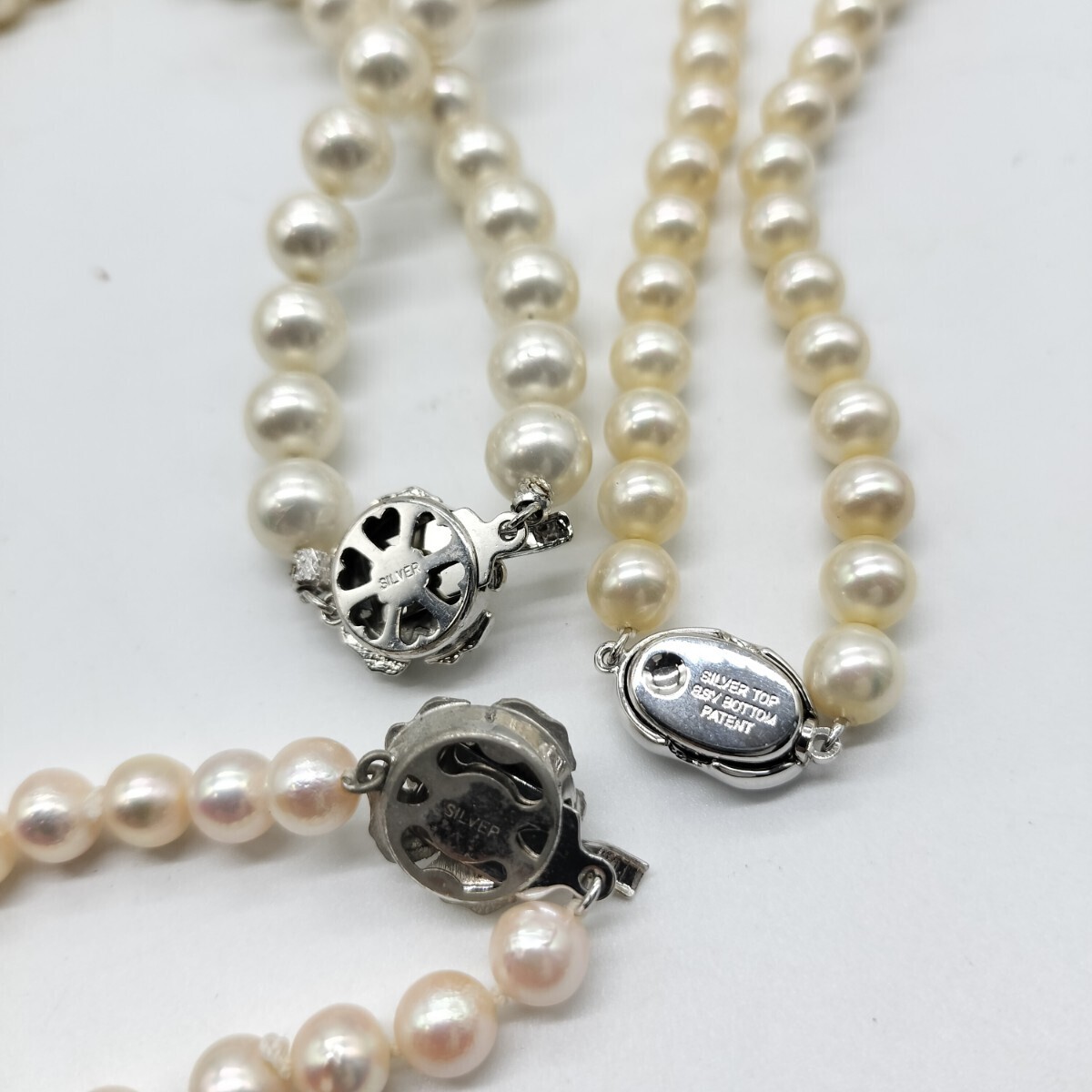 1 jpy ~ gorgeous book@ pearl pearl pearl necklace large amount summarize accessory silver SILVER stamp gross weight pack included approximately 1.1kgtasaki