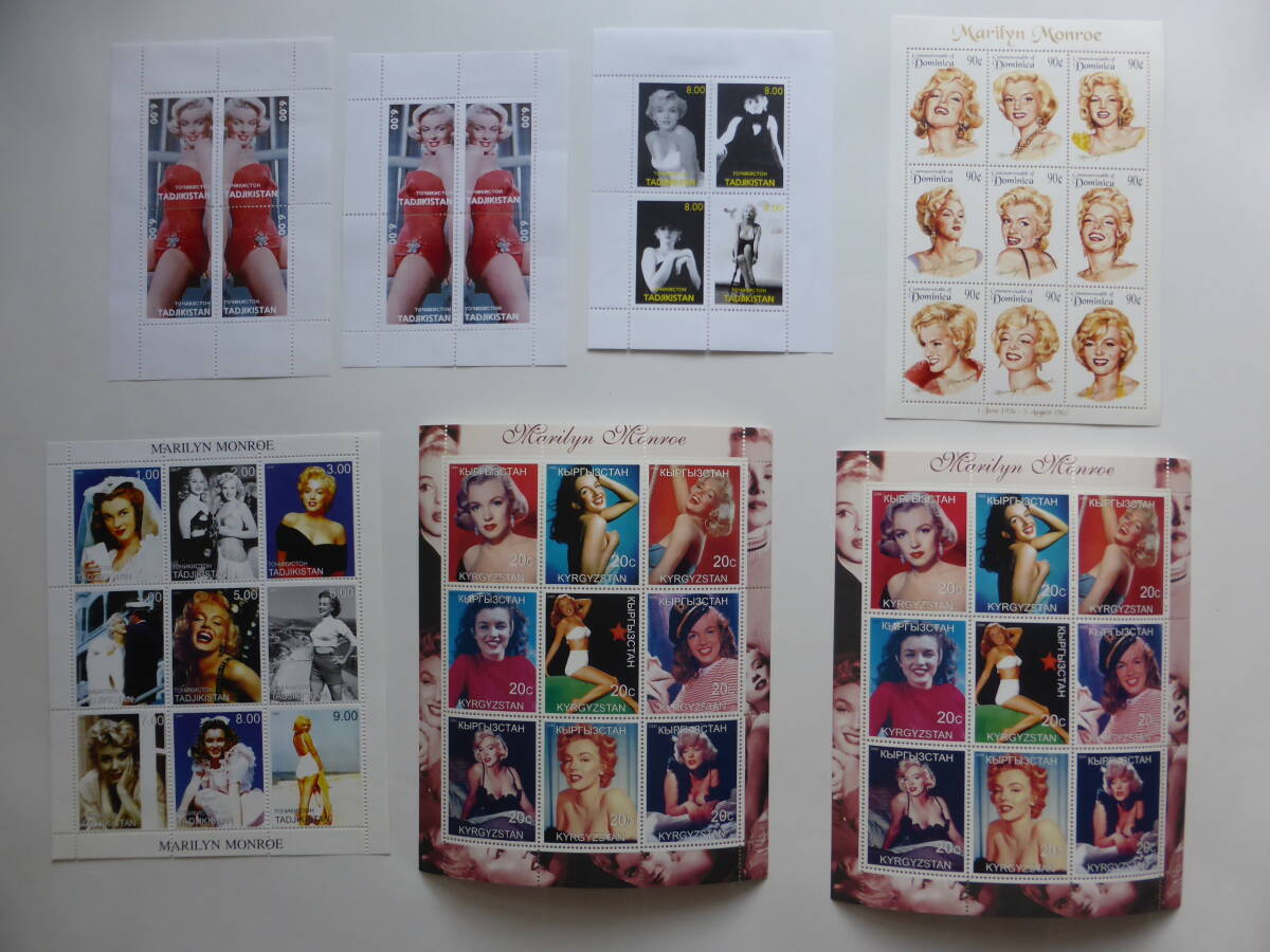 [ unused ] foreign stamp Marilyn Monroe small size stamp seat together 