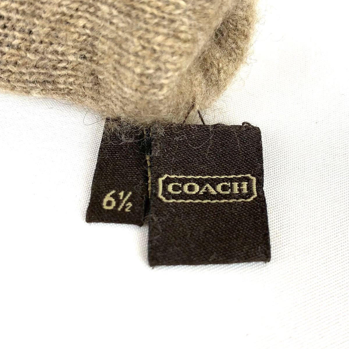 coach コーチ 手袋 グローブ ダークブラウン レザー サイズ6 1/2 coach コーチ 手袋 グローブ ダークブラウン レザー サイズ6 1/2