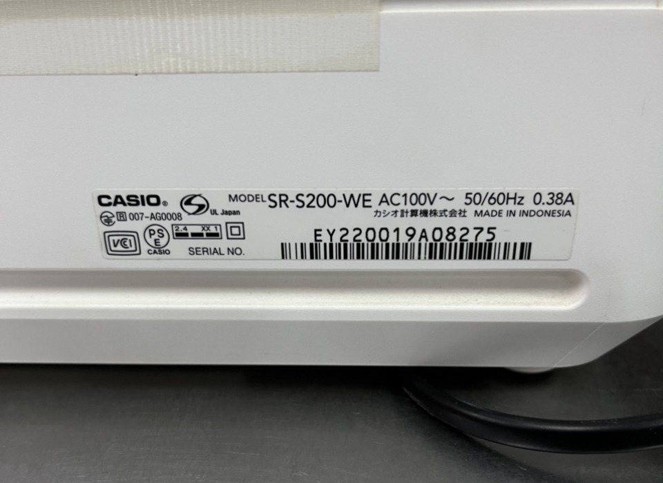 カシオ 電子レジスター SR-S200 レジ 領収書発行可能 レジスタ 業務用 取扱い説明書付の画像6