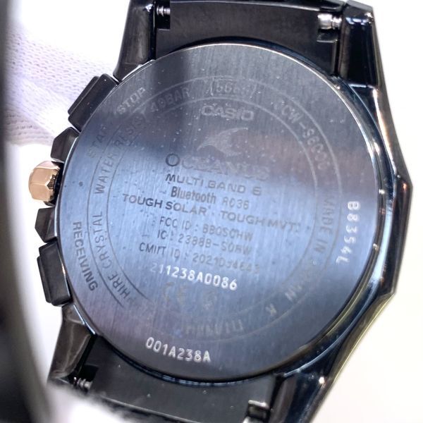 V[ работа товар ]CASIO/ Casio Oceanus man taOCW-S6000B-1AJF черный циферблат Tough Solar принадлежности есть мужские наручные часы S45008374213