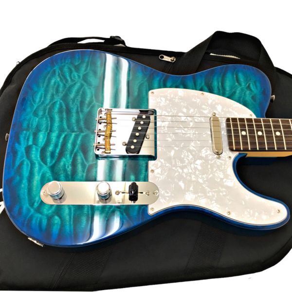 ☆極美品 Fender Japan 2024 Collection Hybrid II Telecaster RW Quilt Aquamarine フェンダー エレキギター テレキャス S91755277470の画像2