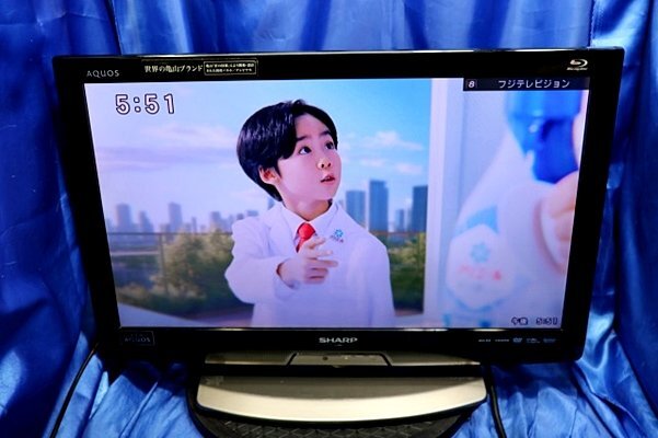 訳あり SHARP LED AQUOS ハイビジョン 液晶ディスプレイ LC-26V5-B 26インチ/リモコン・B-CASカード・HDMIケーブル付 50661Yの画像1