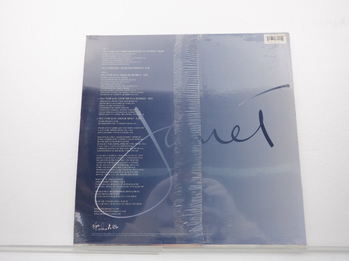【未開封品】Janet Jackson「All For You」LP（12インチ）/Virgin(V-97522)/ヒップホップの画像2