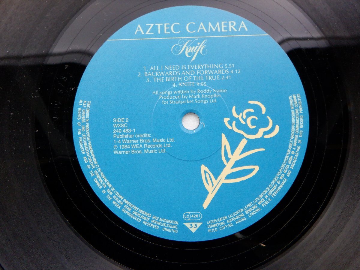 Aztec Camera「Knife」LP（12インチ）/WEA(240 483-1)/洋楽ロック_画像2