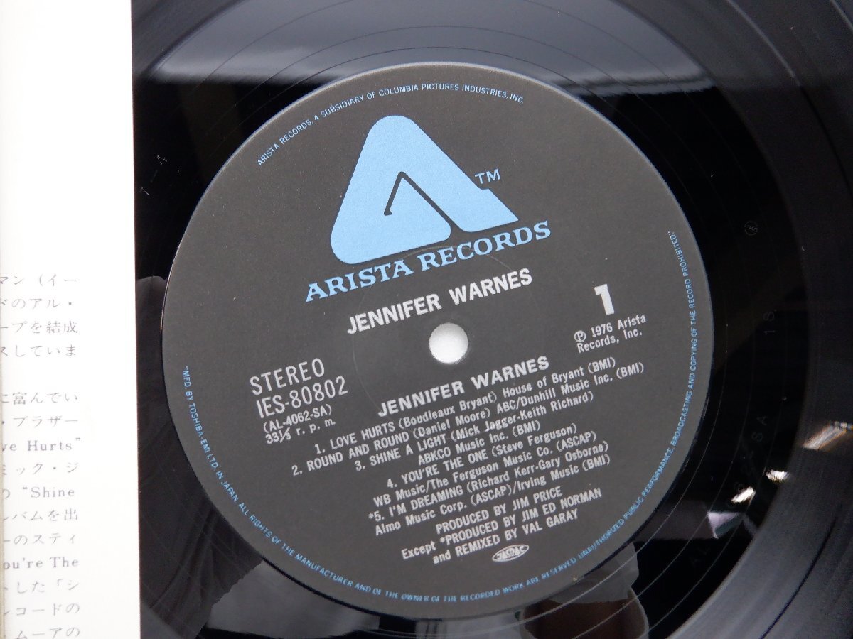 Jennifer Warnes「Jennifer Warnes」LP（12インチ）/Arista(IES-80802)/洋楽ロックの画像2