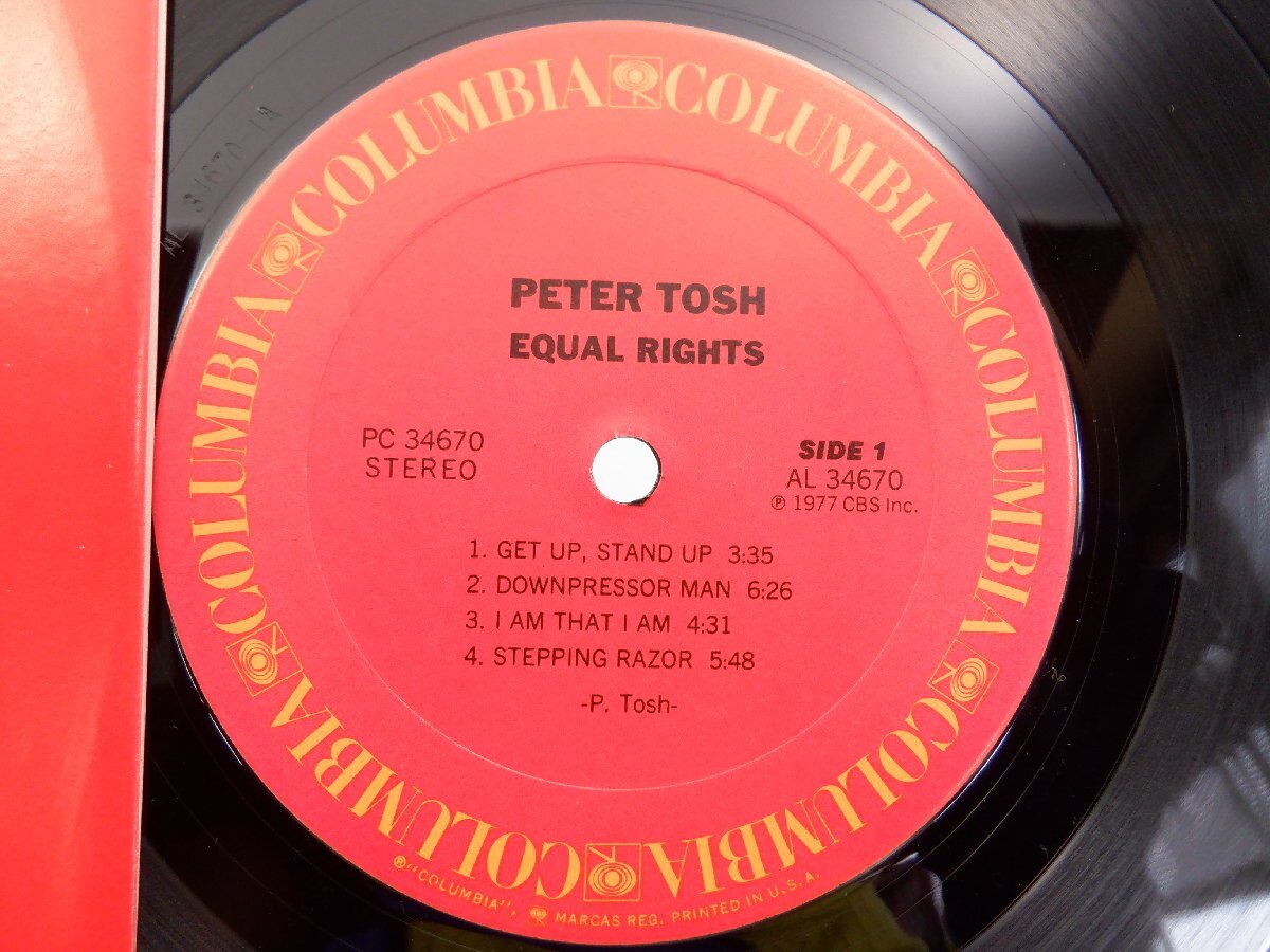 Peter Tosh(ピーター・トッシュ)「Equal Rights」LP（12インチ）/Columbia(PC 34670)/レゲエ_画像2