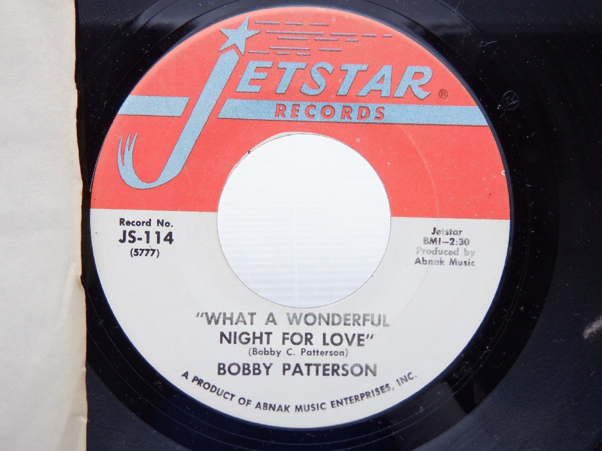 Bobby Patterson「T.C.B. Or T.Y.A. / What A Wonderful Night For Love」EP（7インチ）/Jetstar Records(JS 114)/ファンクソウル_画像2