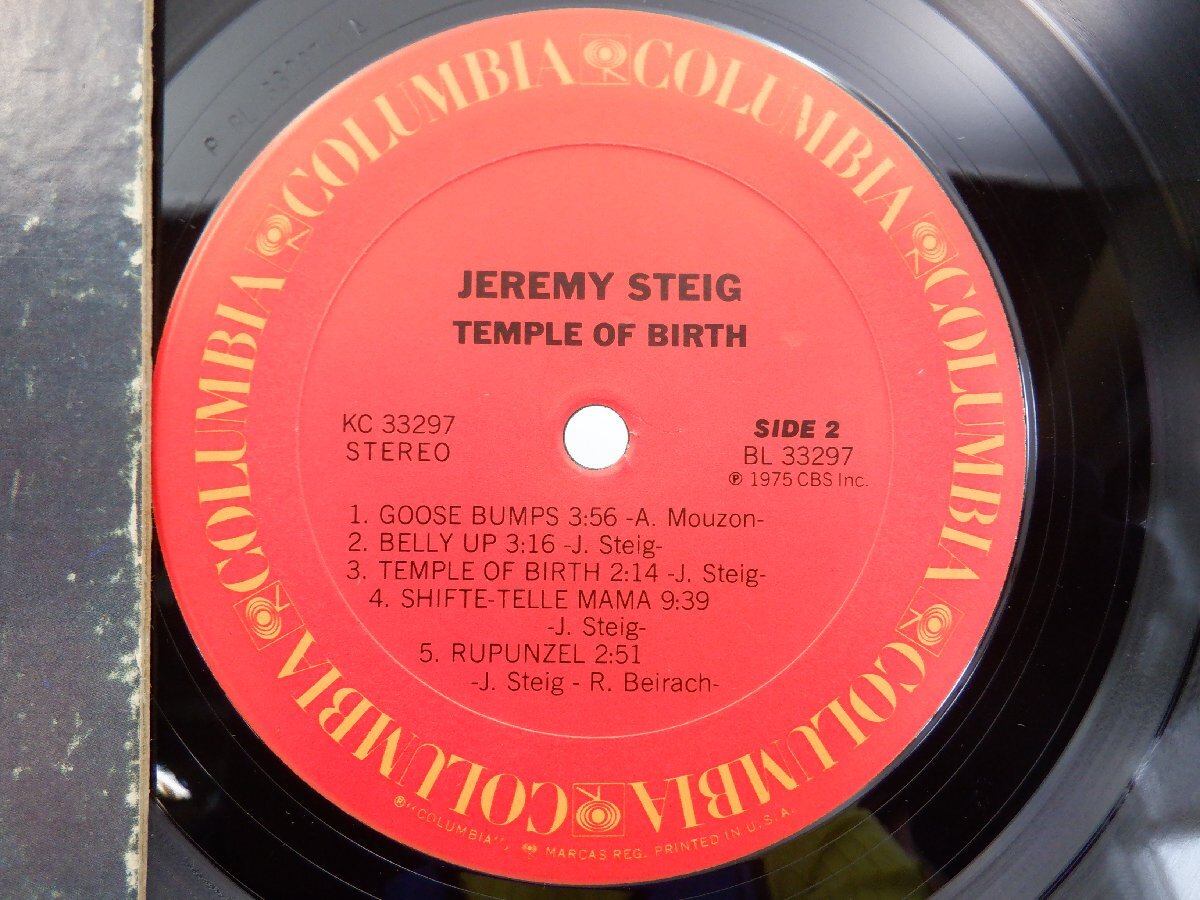 Jeremy Steig「Temple Of Birth」LP（12インチ）/Columbia(KC 33297)/ジャズの画像2