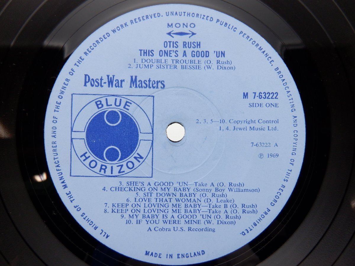 Otis Rush「This One's A Good 'Un」LP（12インチ）/Different(7-63222)/ブルースの画像3