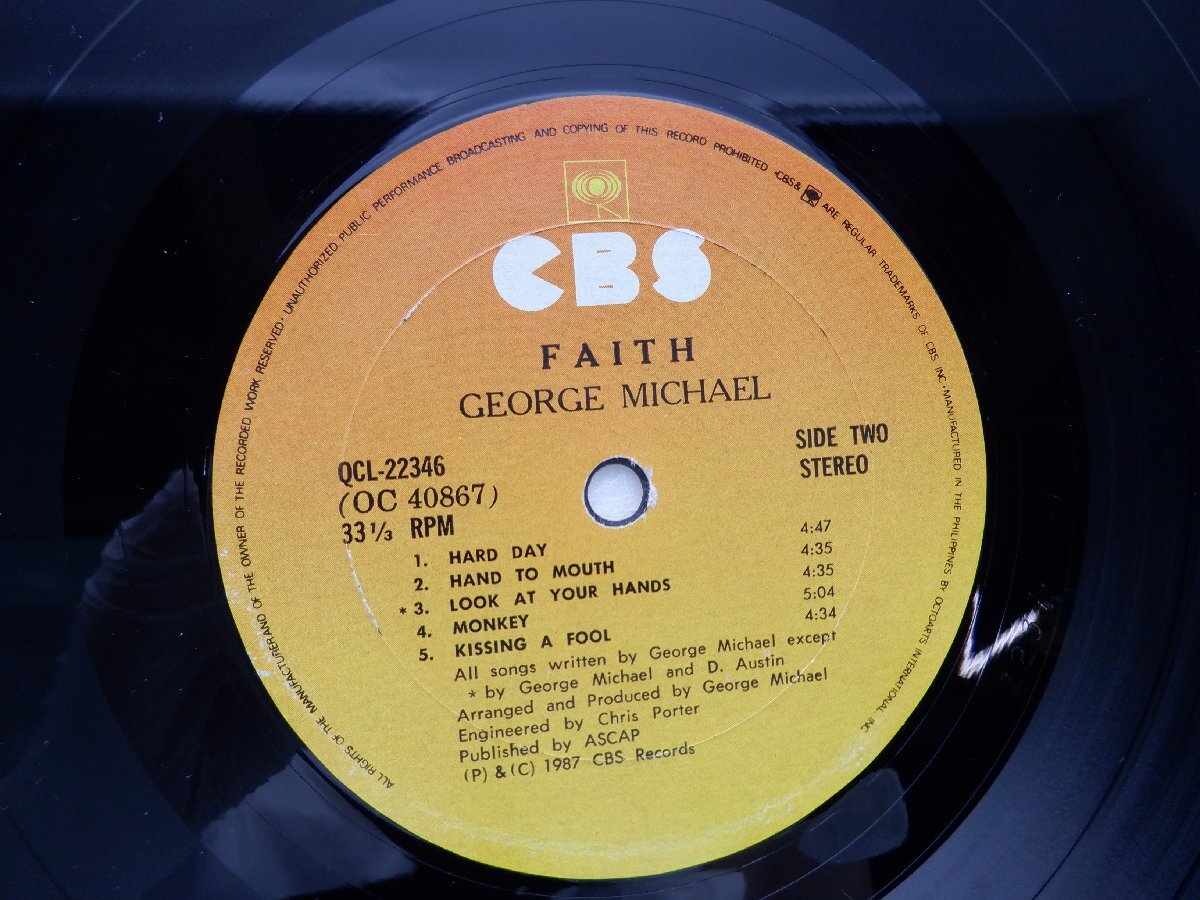 George Michael「Faith」LP（12インチ）/Columbia(OC 40867)/Rockの画像2