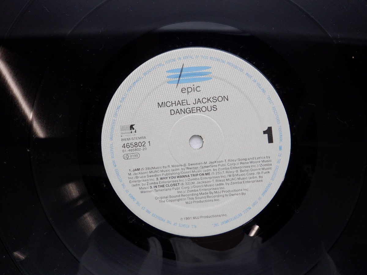 Michael Jackson「Dangerous」LP（12インチ）/Epic(EPC 465802 1)/ファンクソウルの画像4