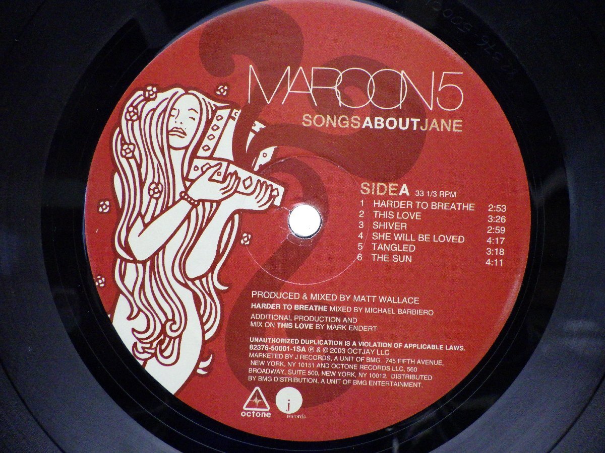 Maroon 5「Songs About Jane」LP（12インチ）/Octone Records(82376-50001-1)/洋楽ロック_画像3