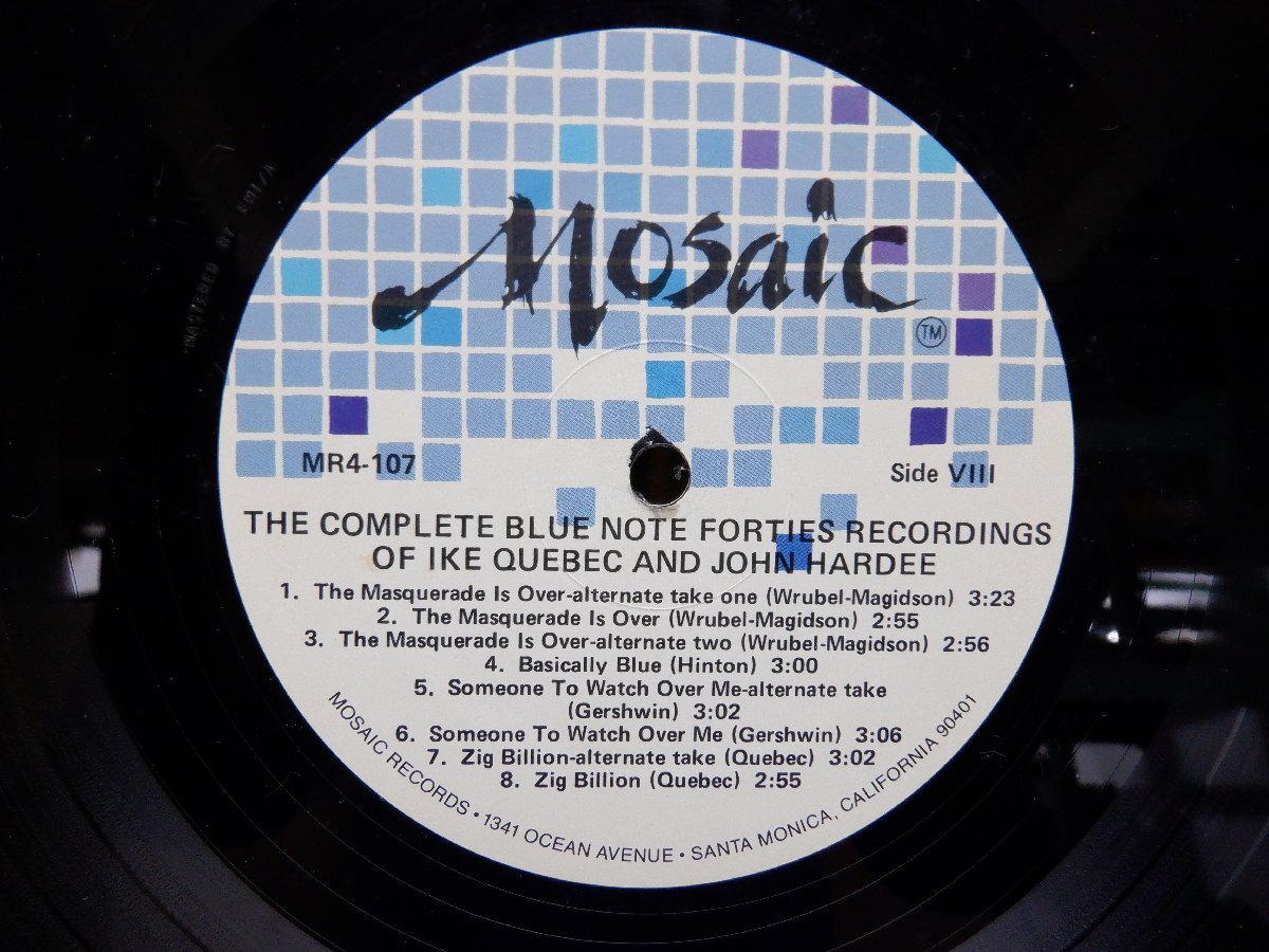 Ike Quebec「The Complete Blue Note Forties Recordings Of Ike Quebec And John Hardee」LP（12インチ）/Mosaic Records(MR4-107)の画像4