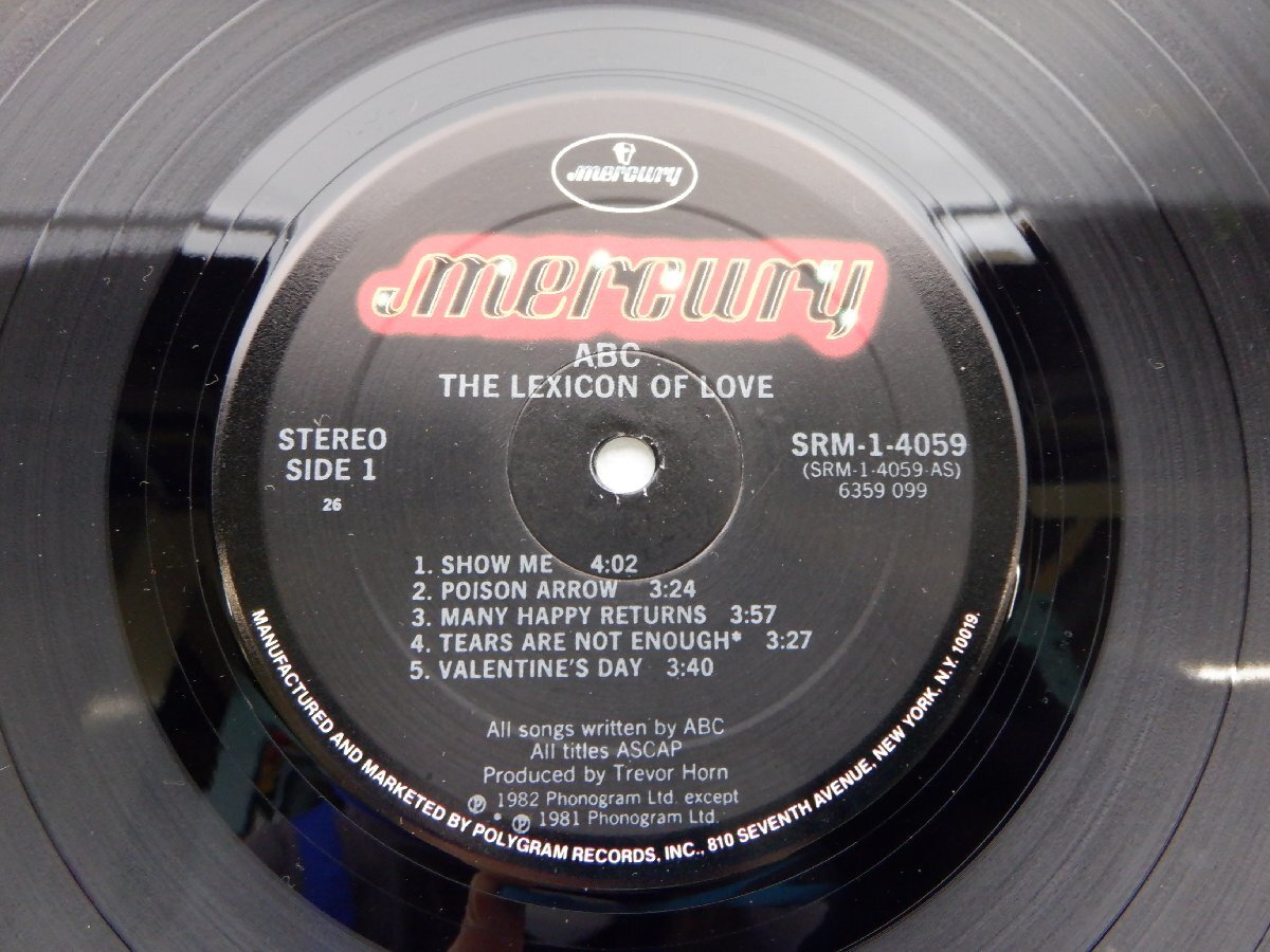ABC「The Lexicon Of Love」LP（12インチ）/Mercury(SRM-1-4059)/Electronic_画像2