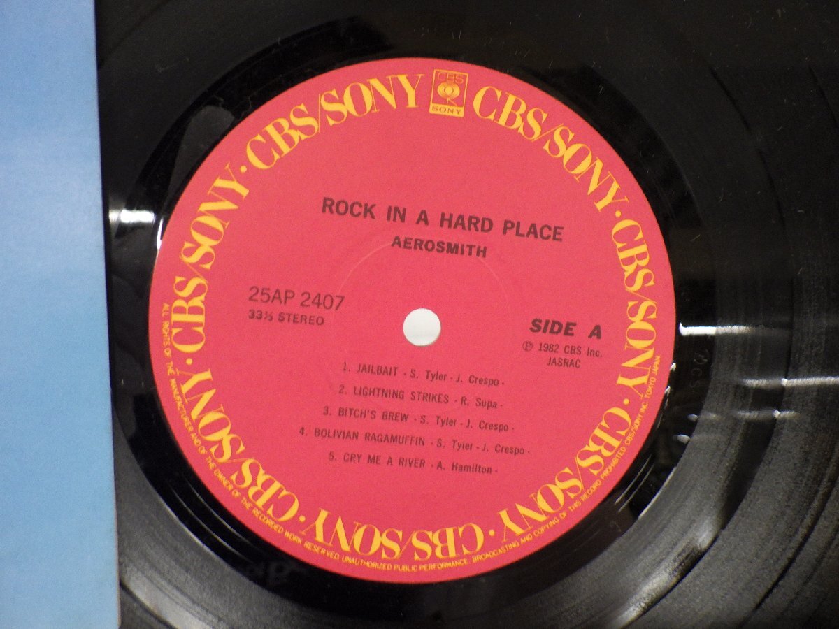 Aerosmith(エアロスミス)「Rock In A Hard Place(美獣乱舞)」LP（12インチ）/CBS/Sony(25AP 2407)/洋楽ロックの画像2