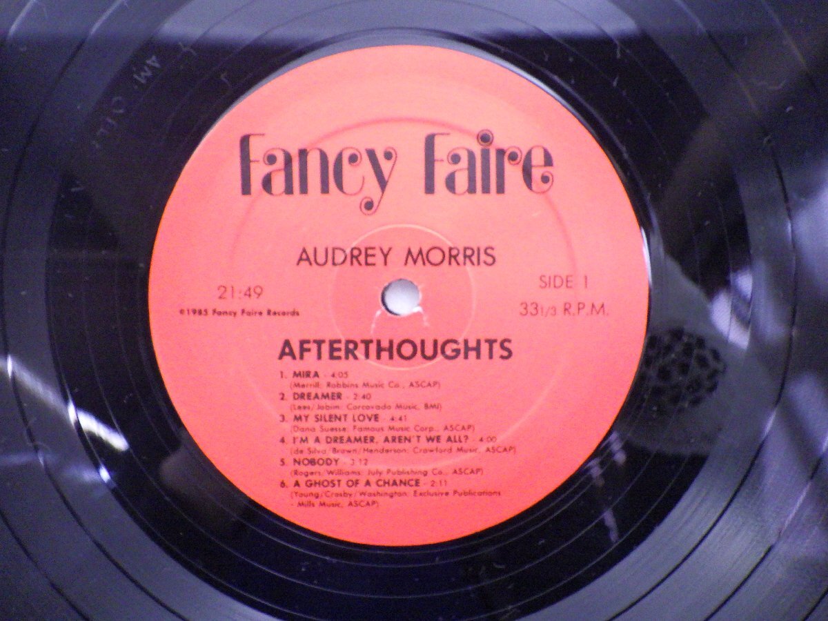Audrey Morris 「 Afterthoughts」LP(Audrey Morris )/ジャズの画像2