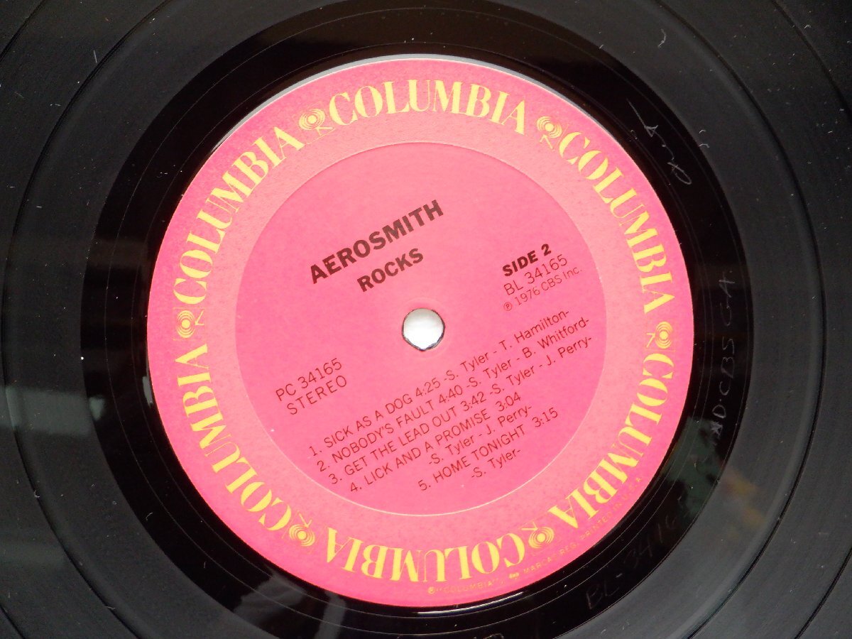 Aerosmith(エアロスミス)「Rocks」LP（12インチ）/Columbia(PC 34165)/洋楽ロックの画像2