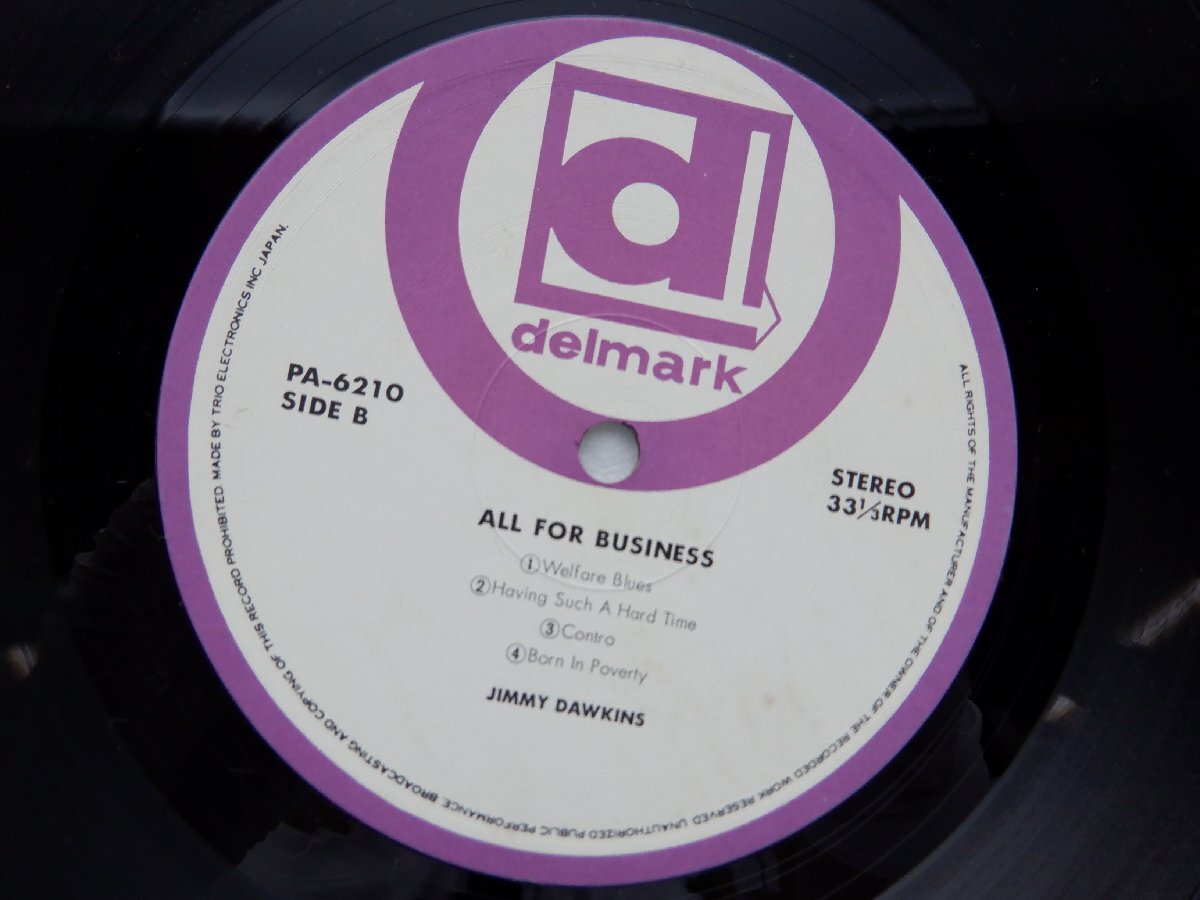 Jimmy Dawkins「All For Business」LP（12インチ）/Delmark Records(PA-6210)/ブルース_画像2