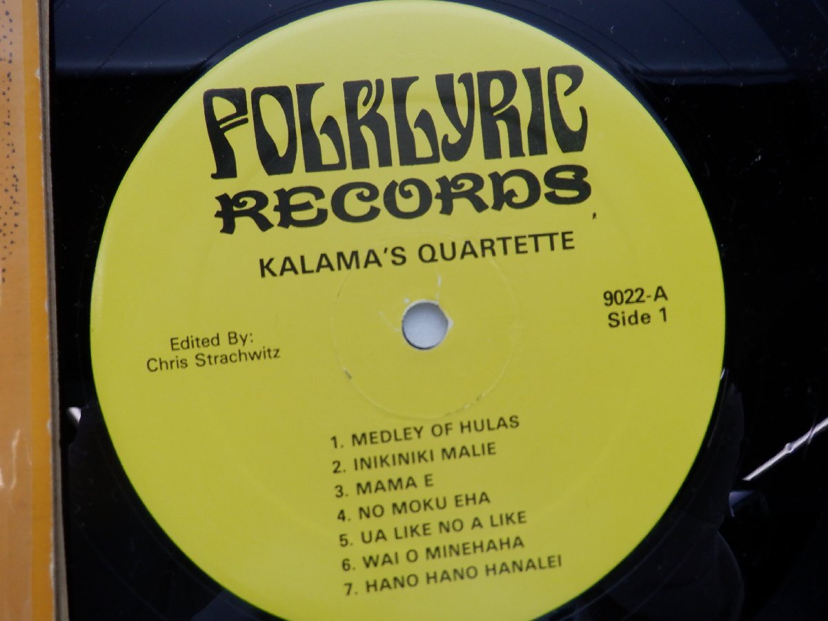 KALAMA'S QUARTETTE「EARLY HAWAIIAN CLASSICS」LP(9022)/洋楽ポップスの画像2