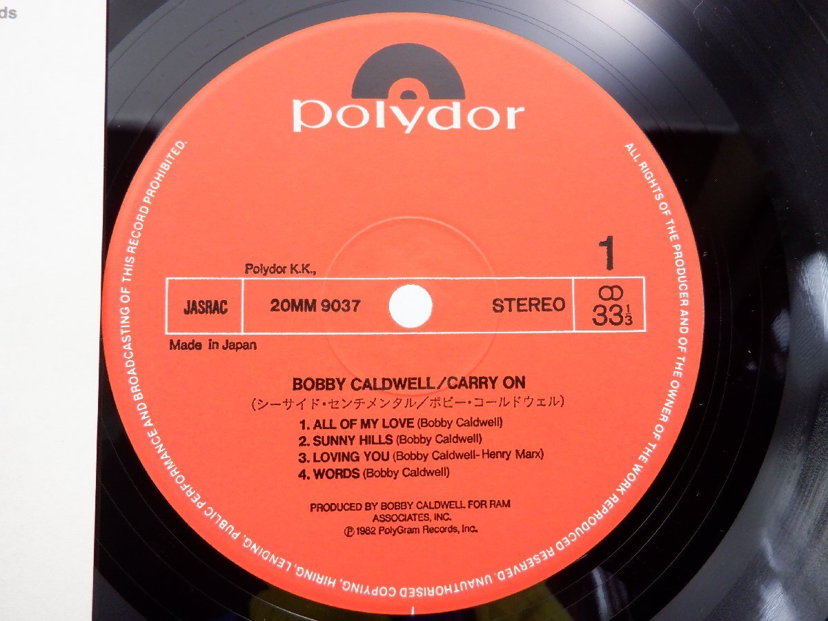 Bobby Caldwell「Carry On」LP（12インチ）/Polydor(20MM9037)/ファンクソウルの画像2