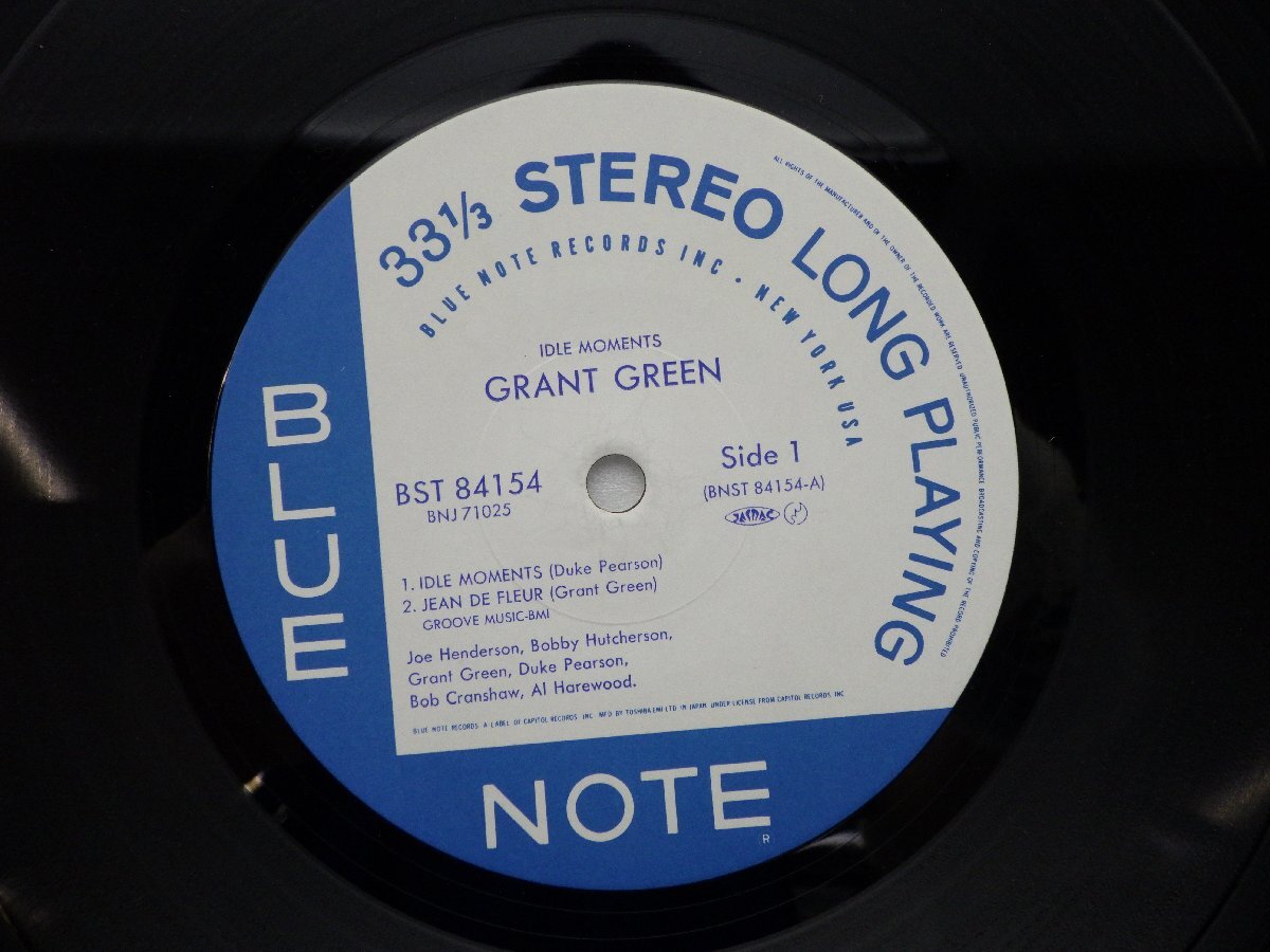 【国内盤】Grant Green「Idle Moments」LP（12インチ）/Blue Note(BST 84154)/Jazzの画像2