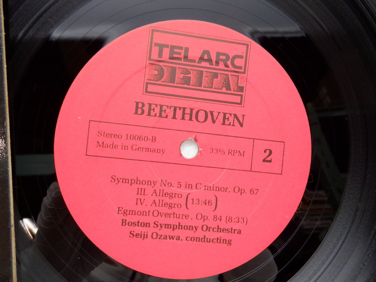 小澤征爾/Ludwig van Beethoven「Symphony No. 5 In C Minor Op. 67 / Egmont Overture Op. 84」LP/Telarc Digital(DG-10060)の画像2