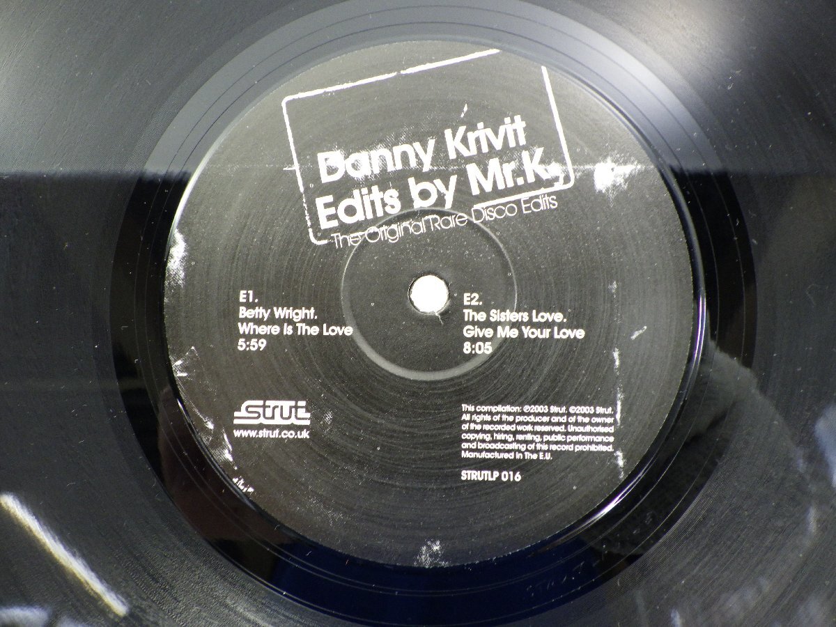 Danny Krivit(ダニー・クリビット)「Edits By Mr. K (The Original Rare Disco Edits)」LP（12インチ）/Strut(STRUTLP 016)/Electronicの画像2