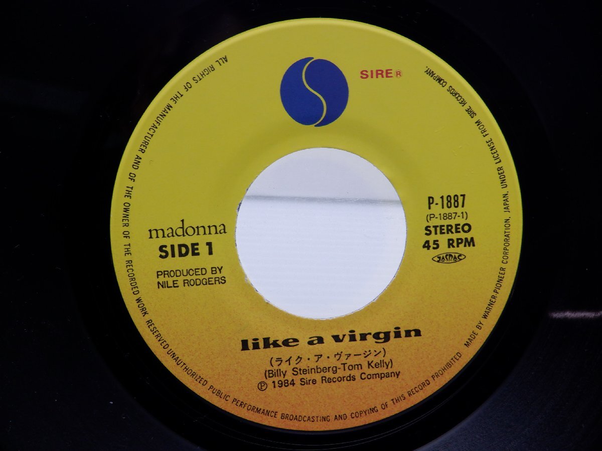 Madonna「Like A Virgin」EP（7インチ）/Sire(P-1887)/洋楽ロックの画像2