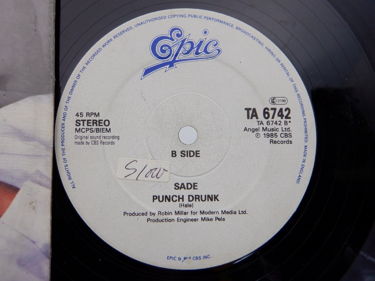 Sade「Is It A Crime?」LP（12インチ）/Epic(TA 6742)/Electronicの画像2