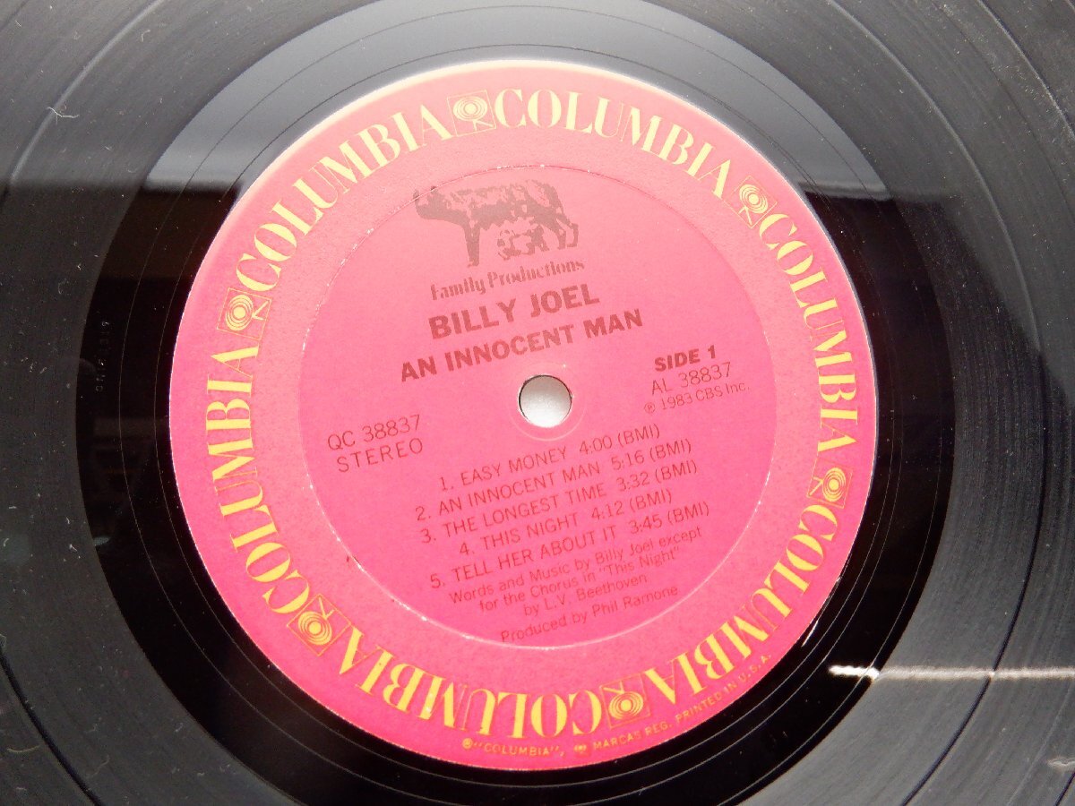 Billy Joel「An Innocent Man」LP（12インチ）/Columbia(QC 38837)/洋楽ロックの画像2