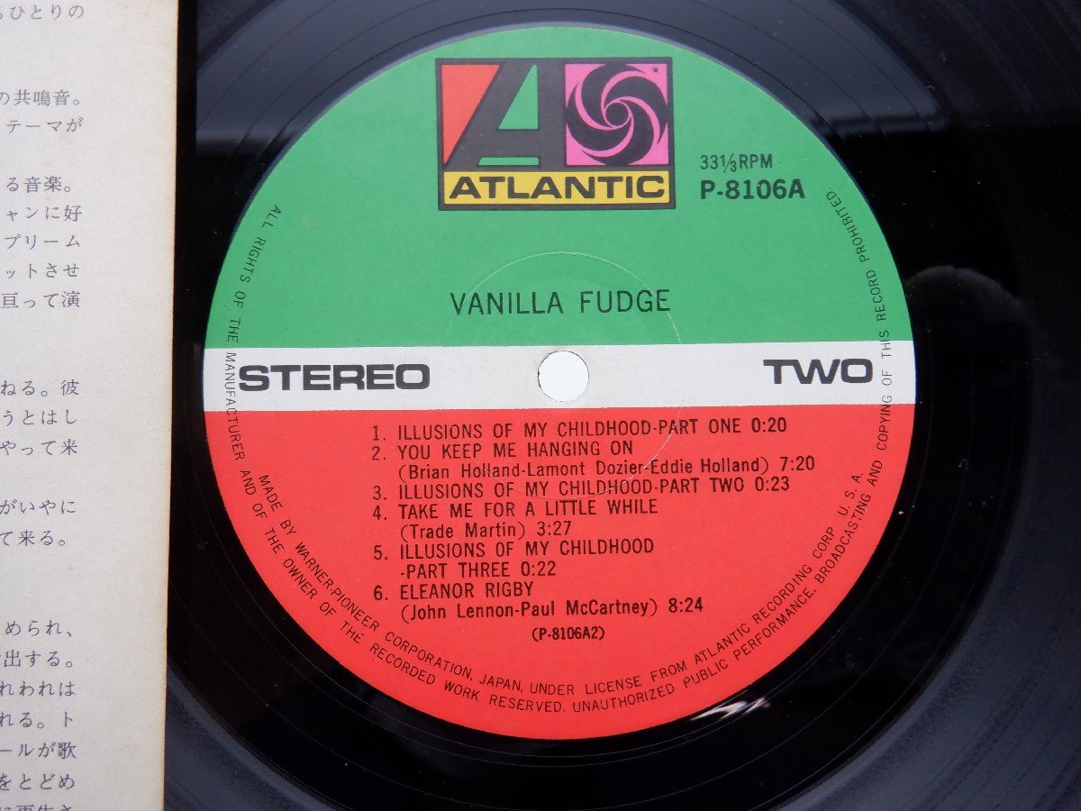 Vanilla Fudge「Vanilla Fudge」LP（12インチ）/Atlantic(P-8106A)/洋楽ロックの画像2
