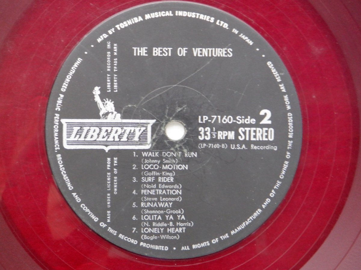Ventures /The Ventures「The Best Of Ventures = ベスト・オブ・ヴェンチャーズ」LP（12インチ）/Liberty(LP 7160)/洋楽ロック_画像2