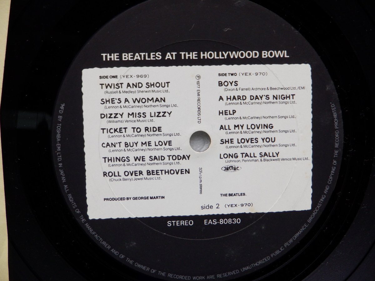 The Beatles(ビートルズ)「The Beatles At The Hollywood Bowl」LP（12インチ）/Odeon(EAS-80830)/洋楽ロック_画像2