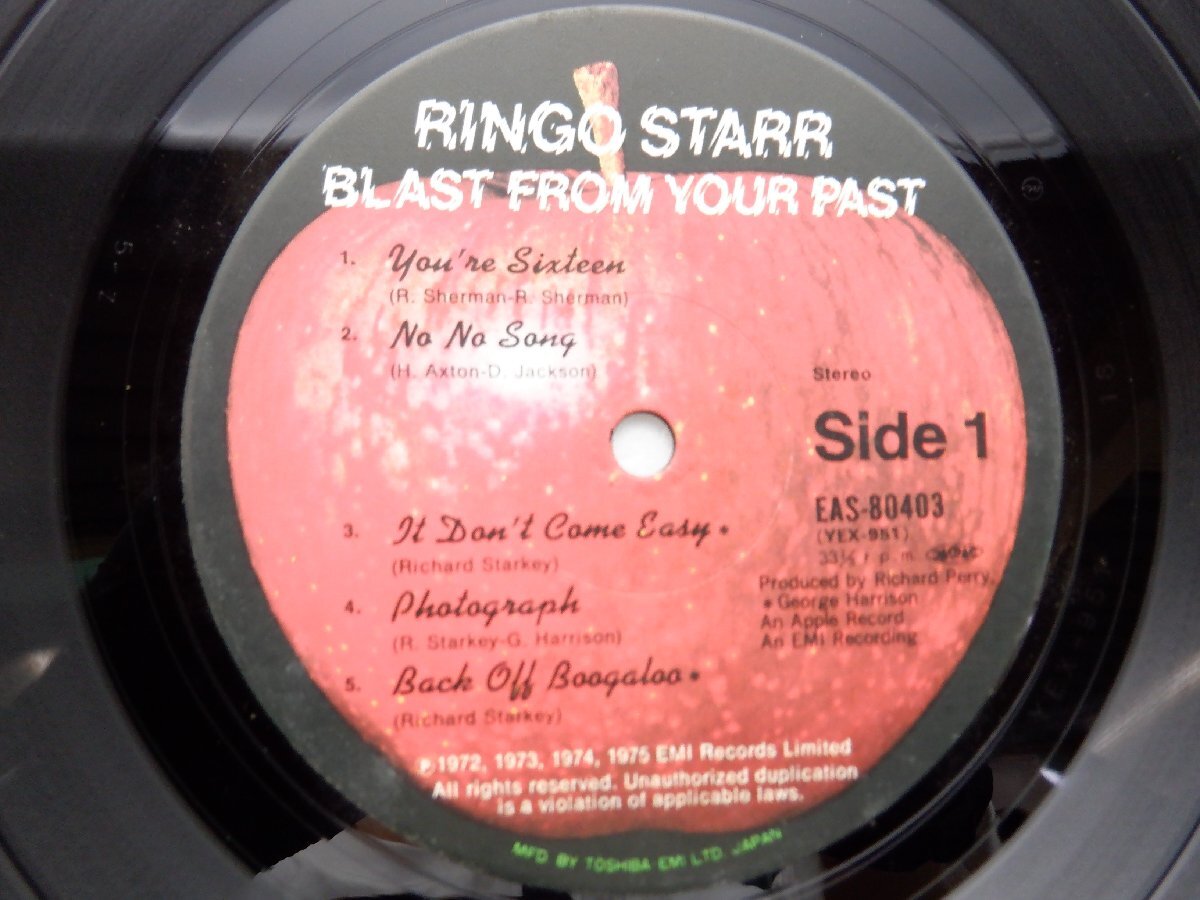 Ringo Starr「Blast From Your Past」LP（12インチ）/Apple Records(EAS-80403)/洋楽ロック_画像2