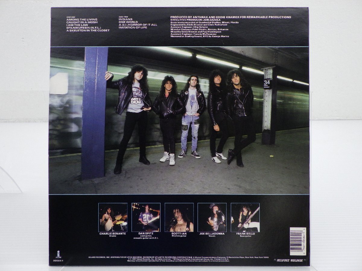 Anthrax「Among The Living」LP（12インチ）/Island Records(7 90584-1)/Rock_画像2