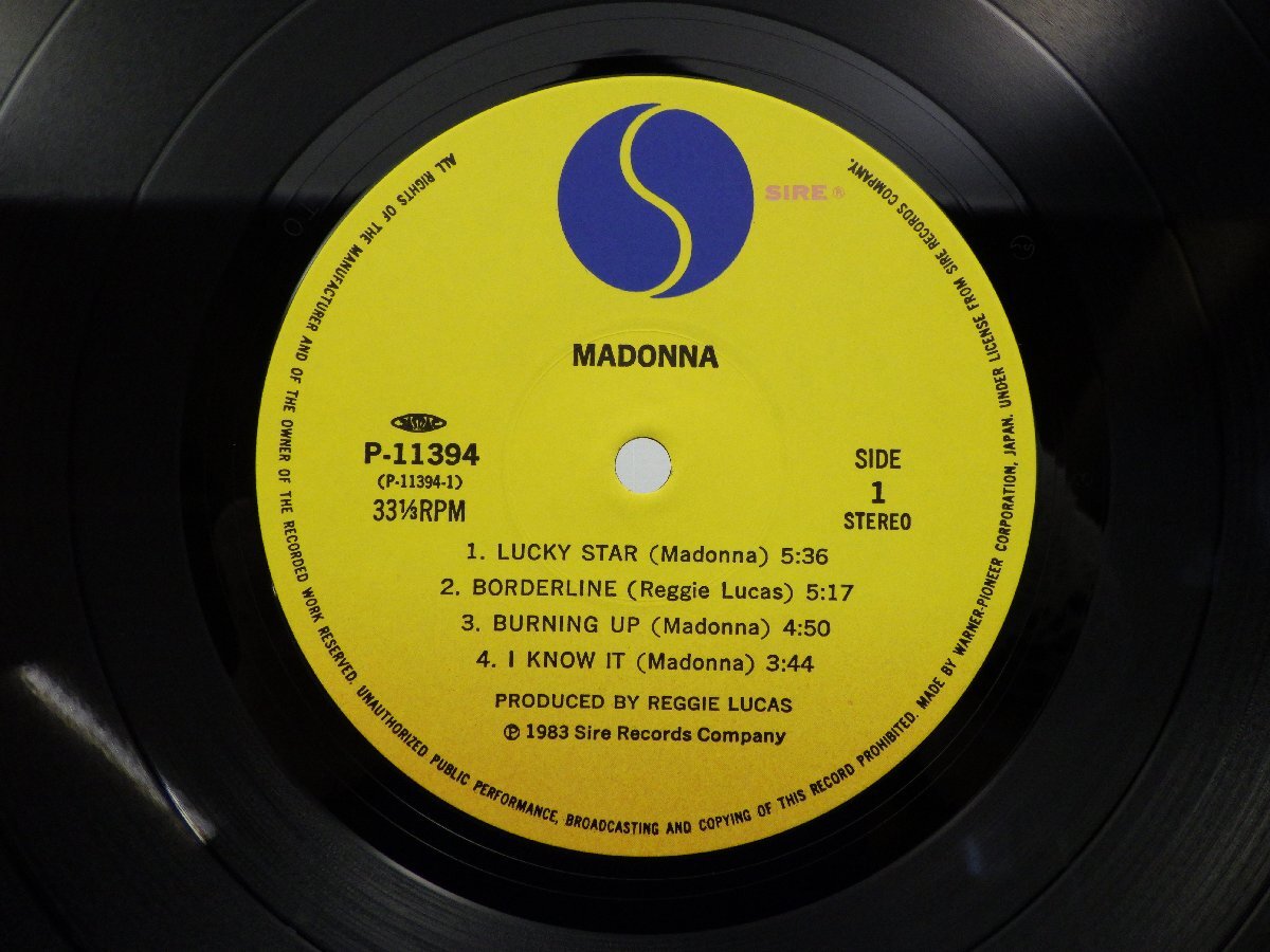 Madonna(マドンナ)「Madonna(バーニング・アップ)」LP（12インチ）/Sire(P-11394)/洋楽ポップス_画像2