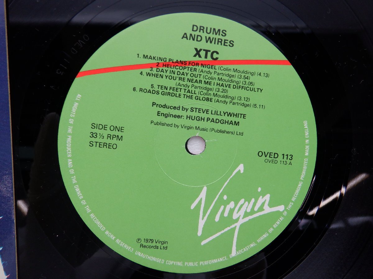 XTC「Drums And Wires」LP（12インチ）/Virgin(OVED 113)/Electronic_画像2
