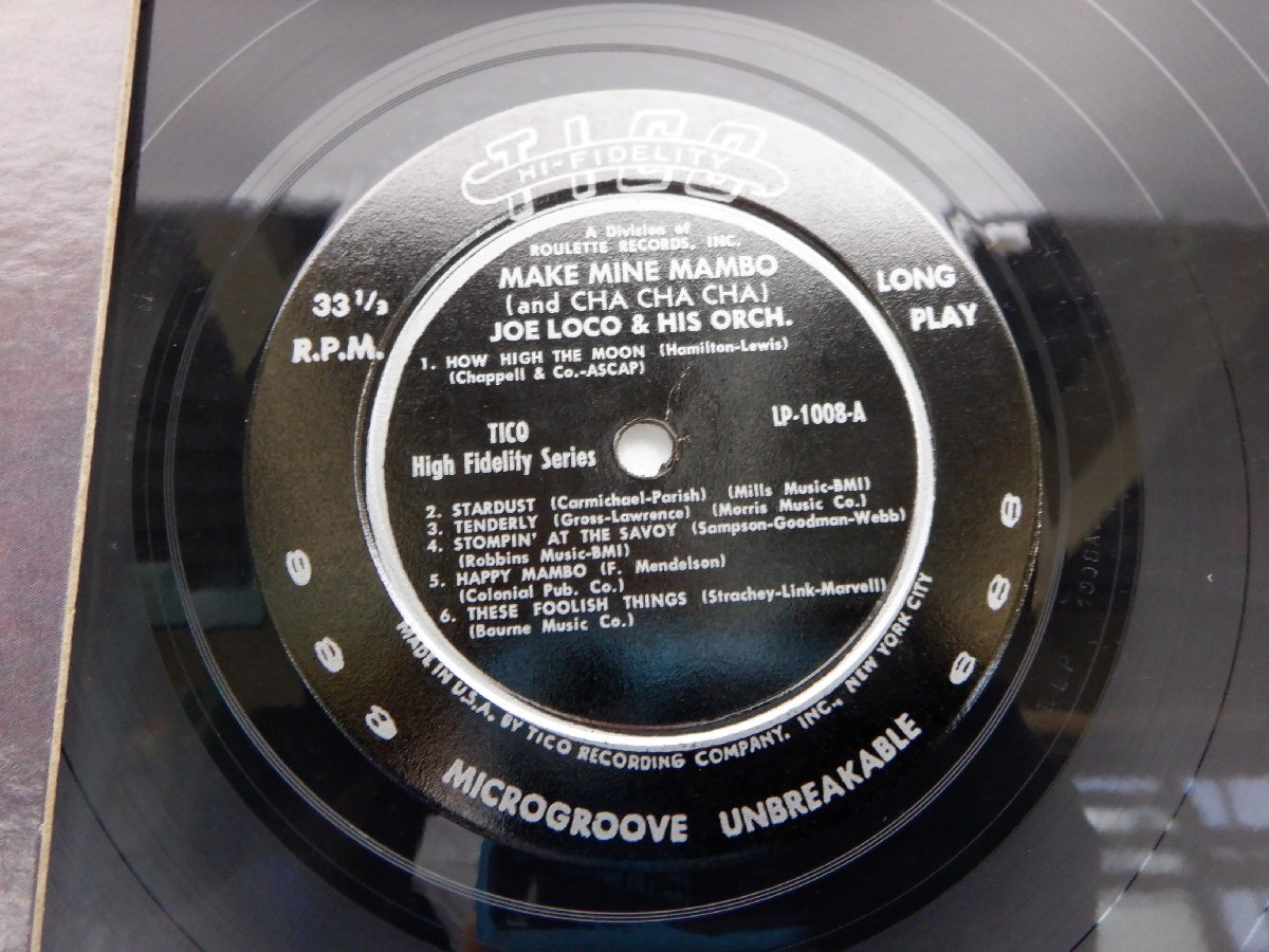 Joe Loco And His Quintet「Make Mine Mambo」LP（12インチ）/Tico Records(LP-1008)/ジャズ_画像2