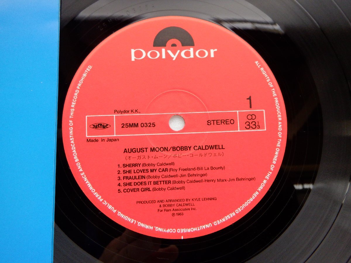 Bobby Caldwell「August Moon」LP（12インチ）/Polydor(25MM 0325)/洋楽ポップス_画像2
