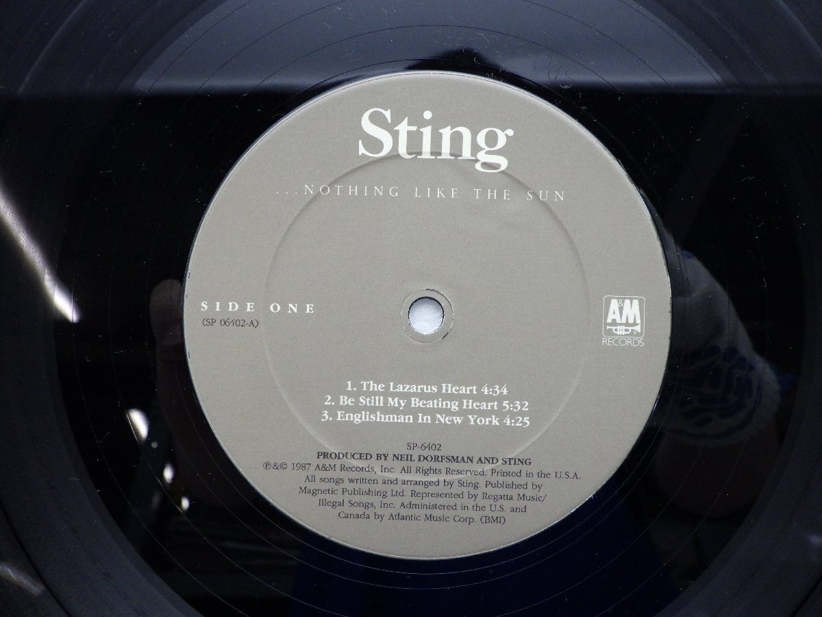 Sting(スティング)「...Nothing Like The Sun」LP（12インチ）/A&M Records(SP 6402)/Rock_画像2