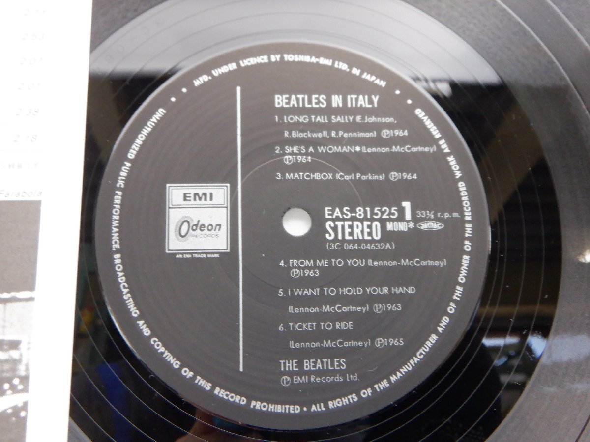 【国内盤】The Beatles(ビートルズ)「The Beatles In Italy(ビートルズ・イン・イタリー)」LP（12インチ）/Odeon(EAS-81525)/ロック_画像2