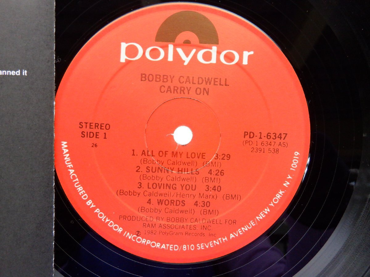Bobby Caldwell「Carry On」LP（12インチ）/Polydor(PD-1-6347)/Funk / Soul_画像2